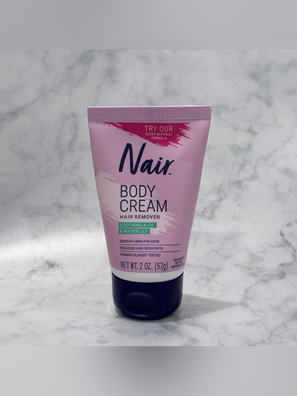 Nair Body Cream Hair Remover with Soothing Aloe & Water Lily 2 Fl Oz NWT
